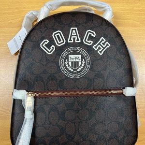 Jordyn Backpack In Signature Canvas With Varsity Motif